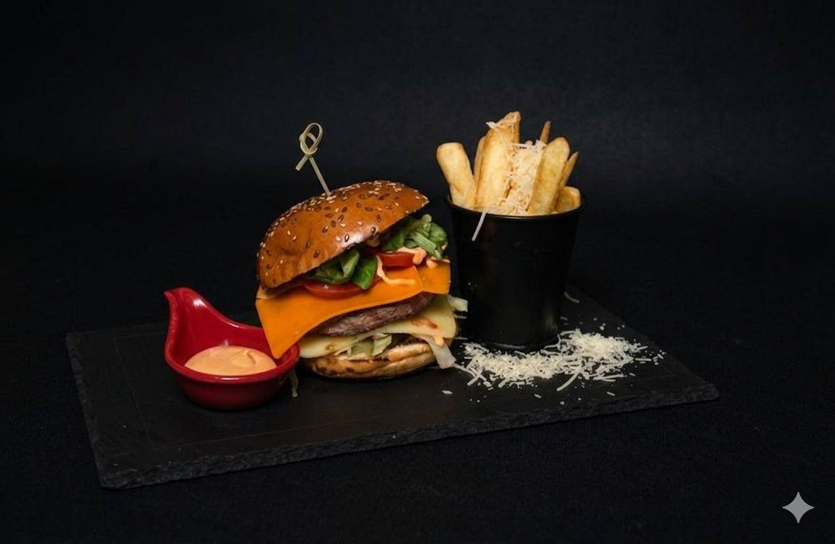 Burger Ramada cu Cartofi Prăjiți